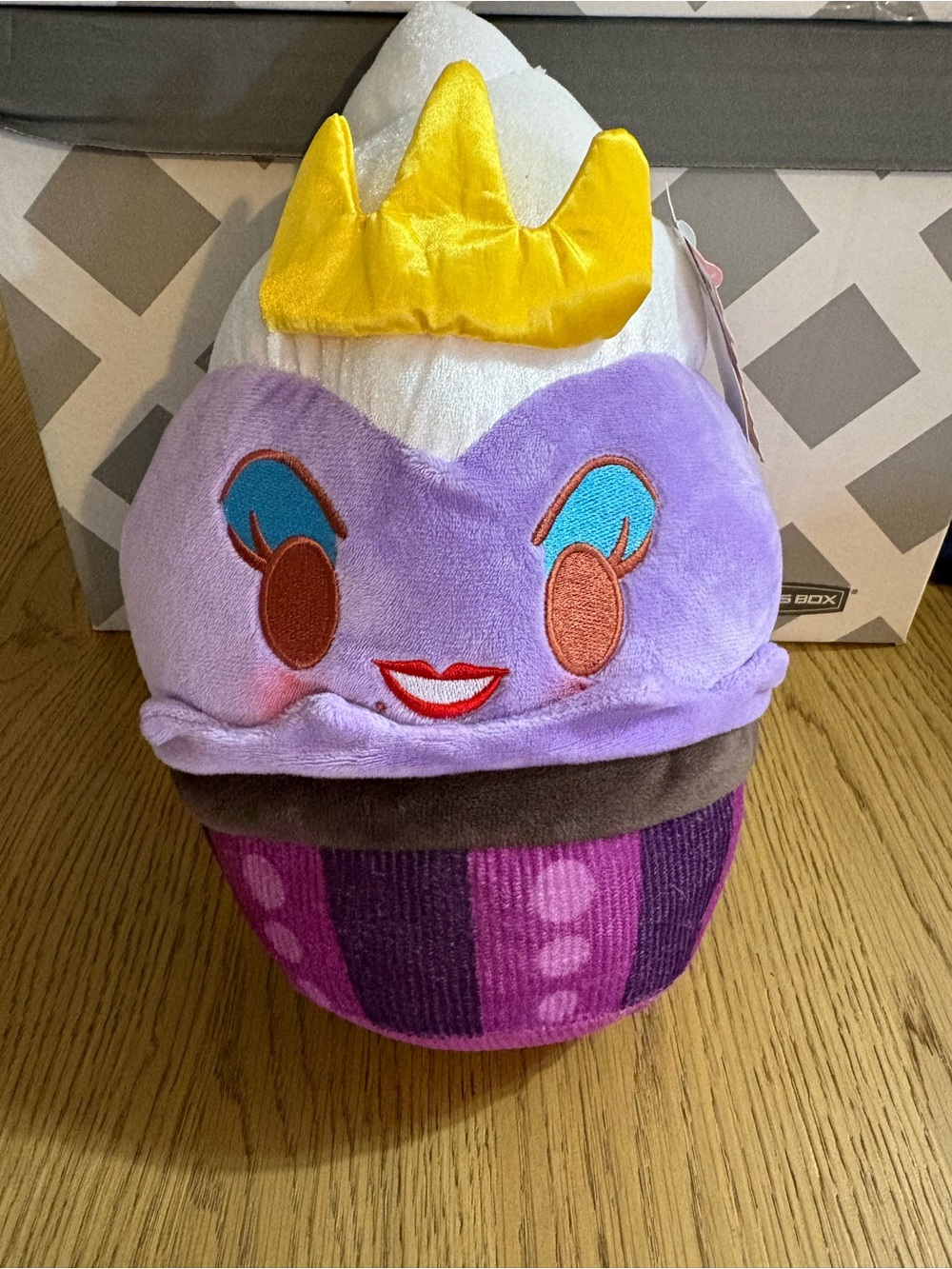 Disney Purple Cupcake Plush with Yellow Crown